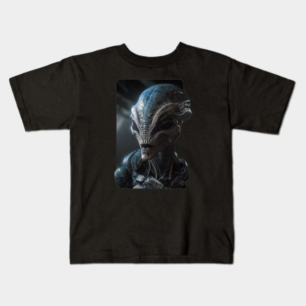 Grays Alien Kids T-Shirt by INKSPACE